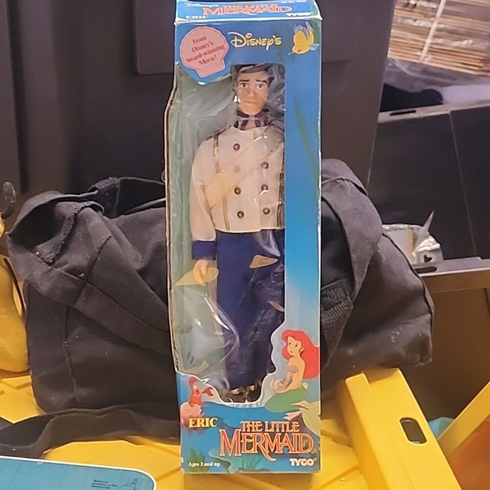 New Vtg 1991 Disney Little Mermaid Prince Eric Wedding Doll TYCO – READ